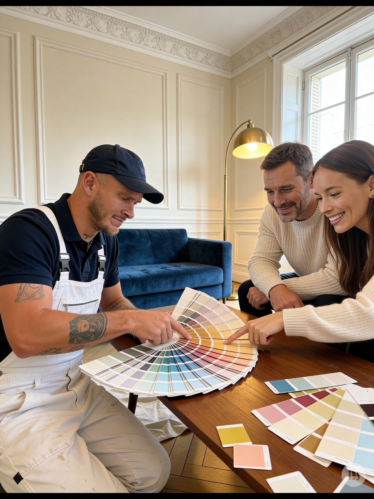 Adrien avec ses clients